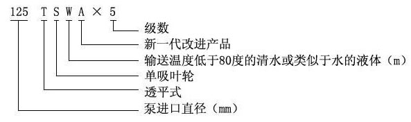 TSWA臥式多級離心型號意義 TSWA臥式多級離心型號意義
